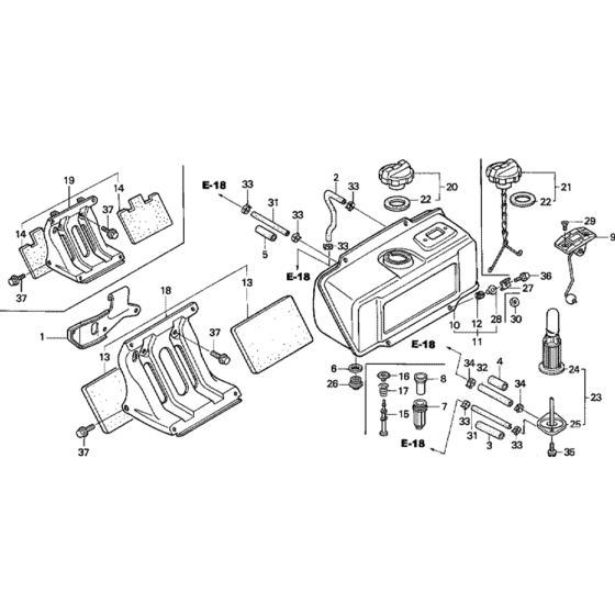 Fuel Tank Assembly for Honda GD321