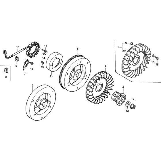 Flywheel Assembly for Honda GD321