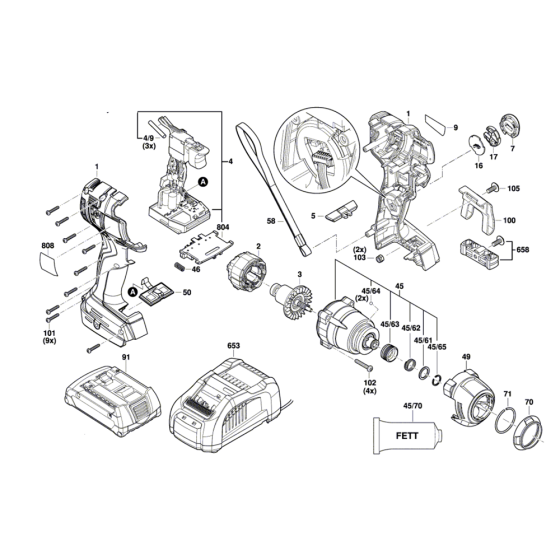 Impact Driver Assembly for Bosch
