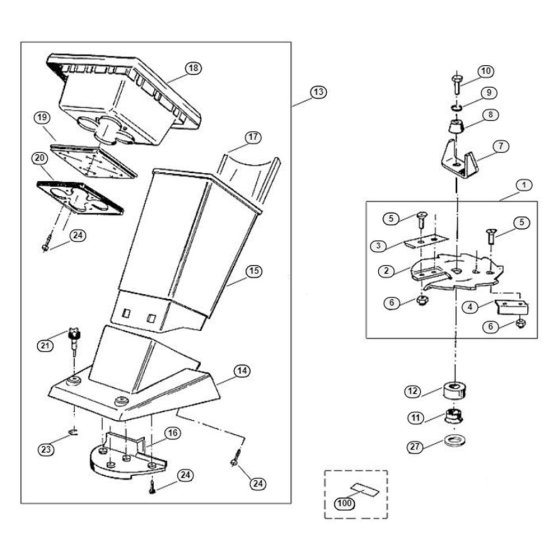 Funnel, Blade Set for GE 120