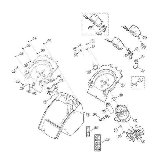 Motor Housing for GE 250.1