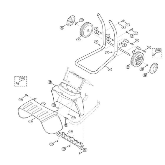 Wheel Carrier Assembly for Stihl