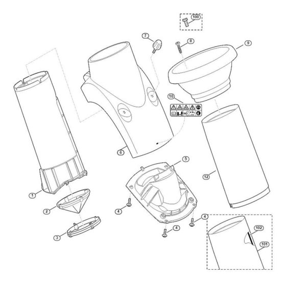 Funnel Assembly for GE 250 S