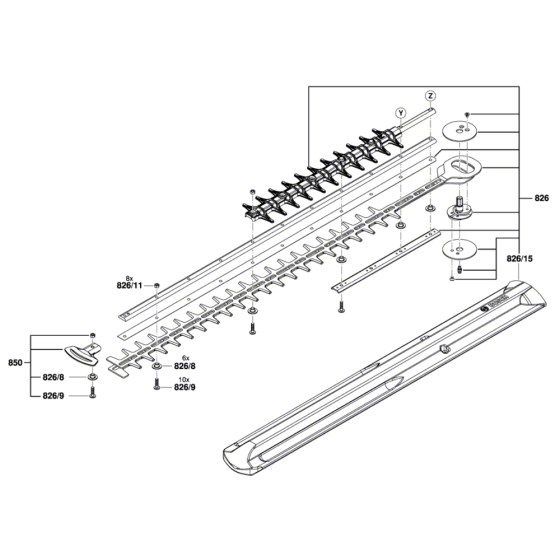 Hedgecutter Assembly for Bosch