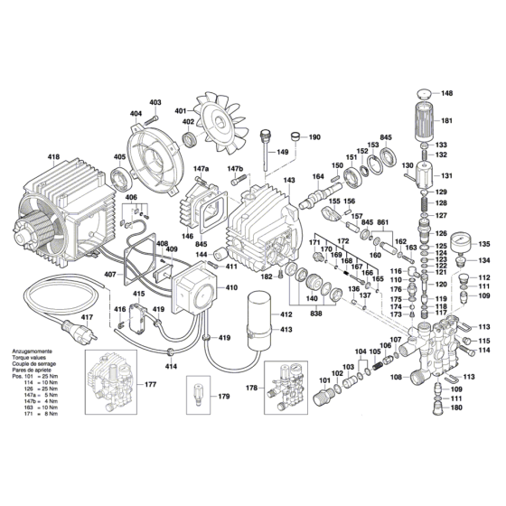 Bosch GHP 5-13 C Cleaner Assembly
