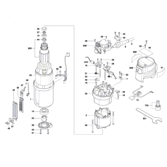 Router Assembly for Bosch GMF 1600 CE