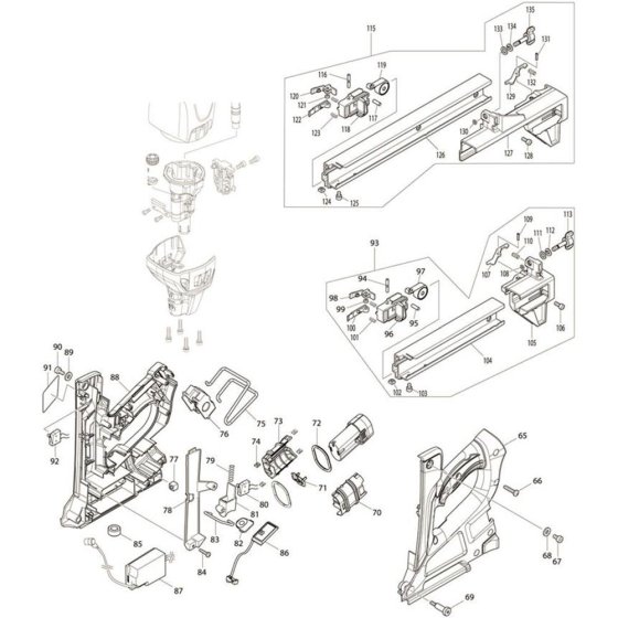 Main Assembly Part 2 for Makita GN420CSE