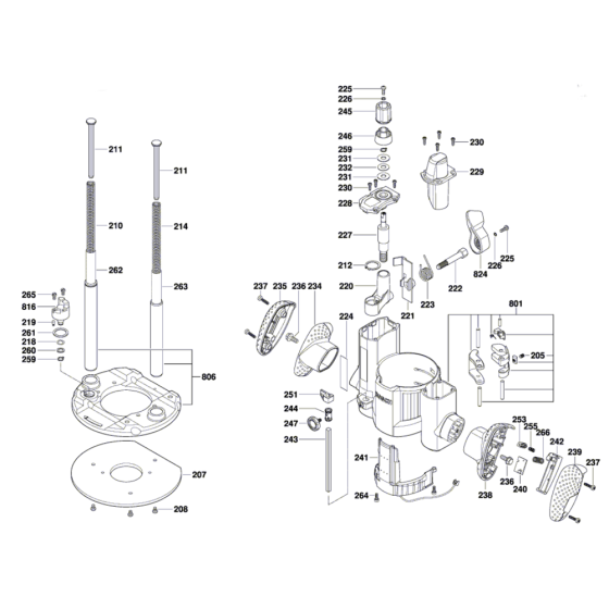 Router Assembly for Bosch