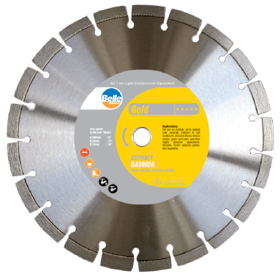 14"/350mm x 25mm Gold Asphalt Belle Diamond Blade - GA35025
