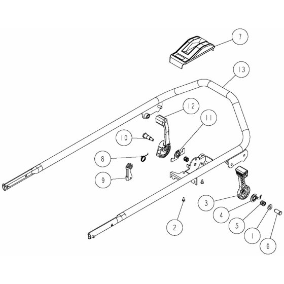 Handle Assembly for OREC GRH537PRO Mower