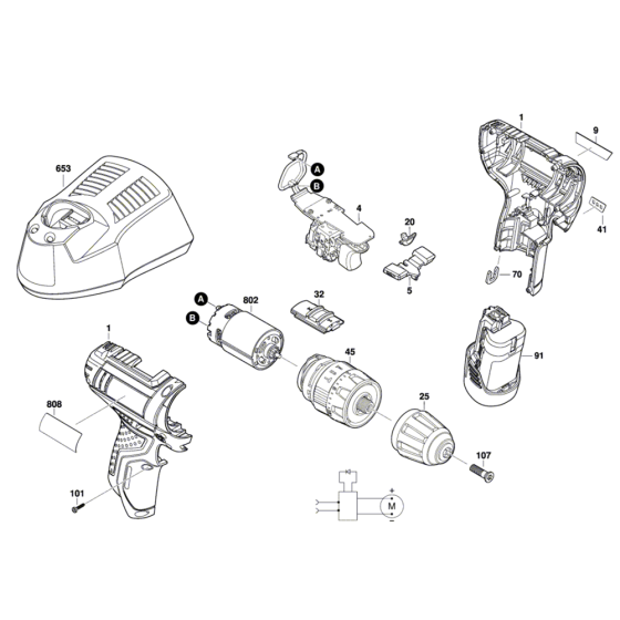 Combi Drill Assembly for Bosch
