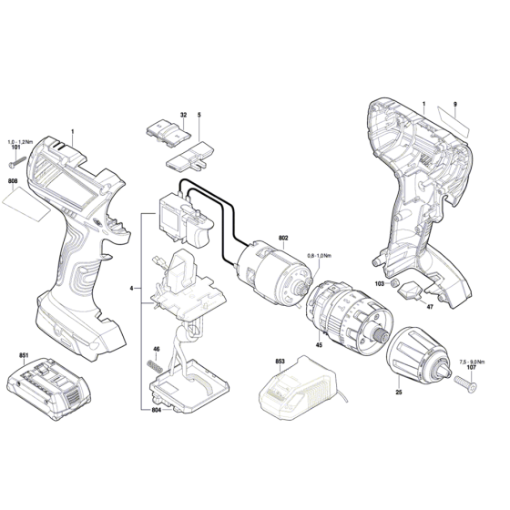 Cordless Combi Drill Assembly
