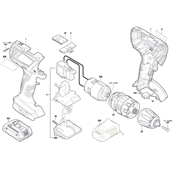 Combi Drill Assembly for Bosch