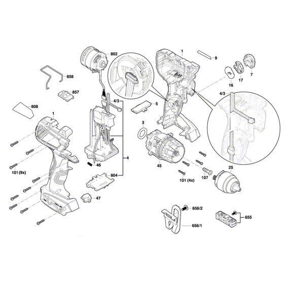 Combi Drill Assembly for Bosch