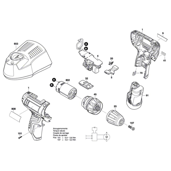 Drill Driver Assembly for Bosch