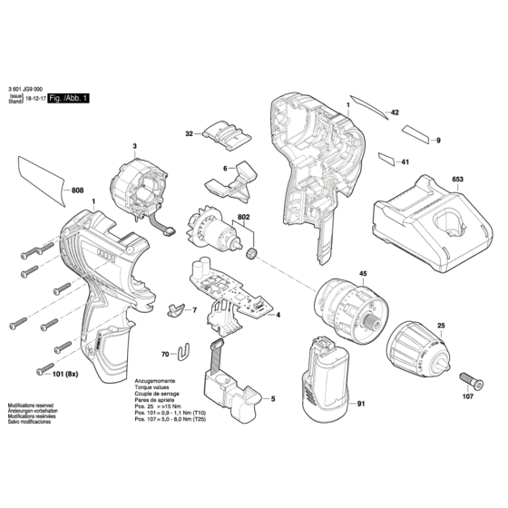 Drill Driver Assembly for Bosch