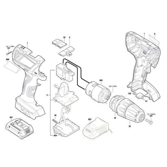 Drill Driver Assembly for Bosch