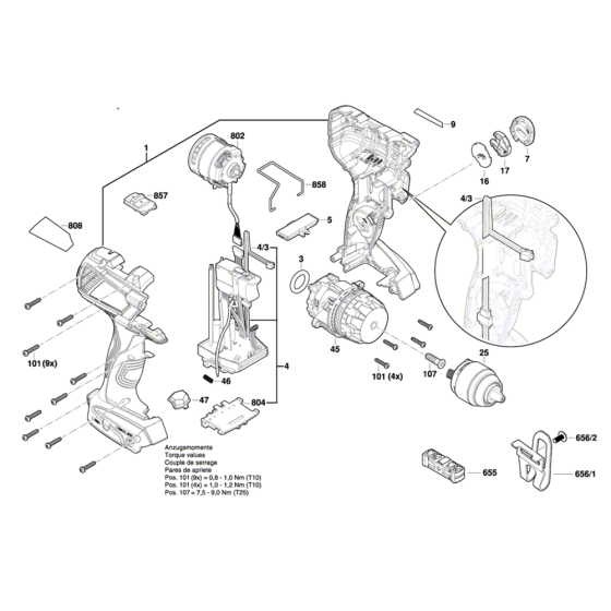 Drill Driver Assembly for Bosch