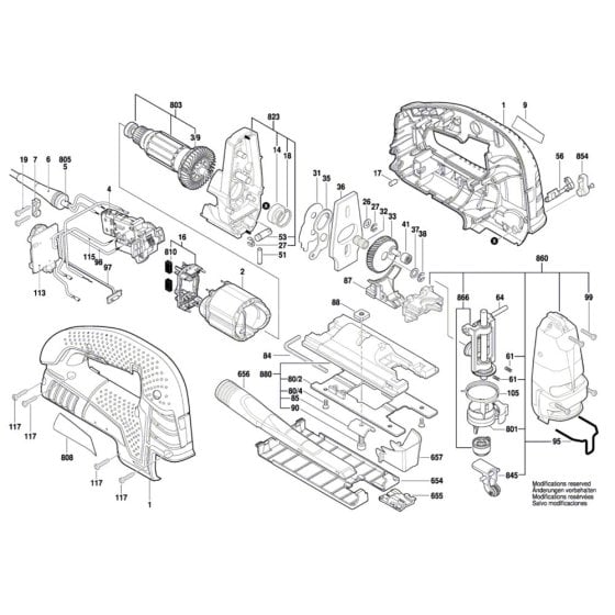 Jig Saw Assembly for Bosch