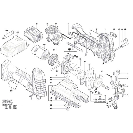 Cordless Jigsaw Assembly