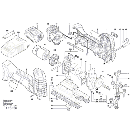 Cordless Jigsaw Assembly