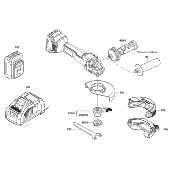 Main Assembly for Bosch GWS