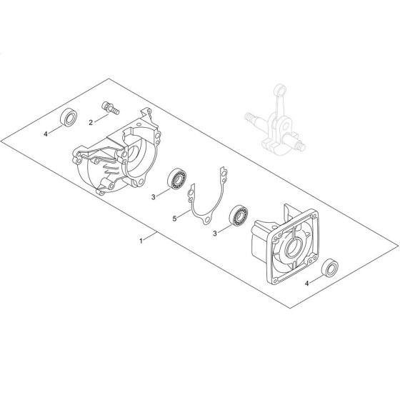 Crankcase for ECHO GT-222ES