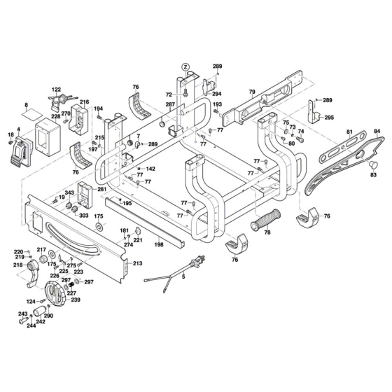Bosch GTS 10 J Table Saw Assembly