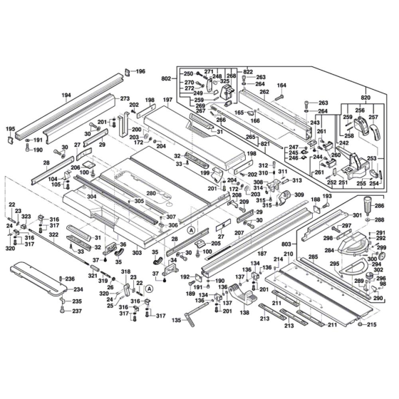 Table Saw Assembly for Bosch