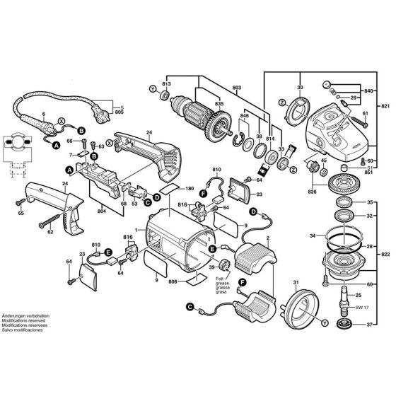 Main Assembly for Bosch GWS 20-230 H