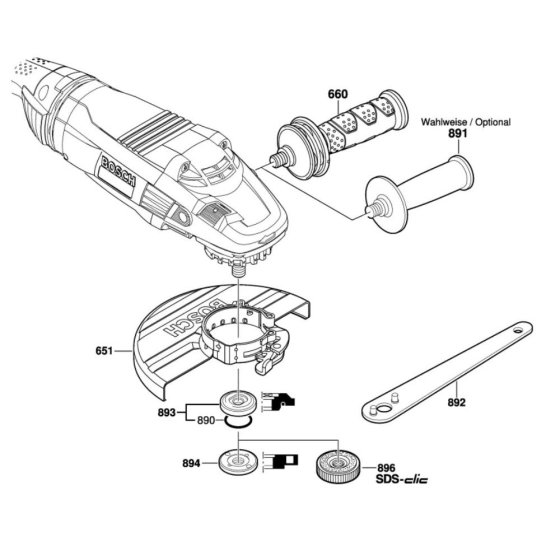 Main Assembly for Bosch GWS 22-230