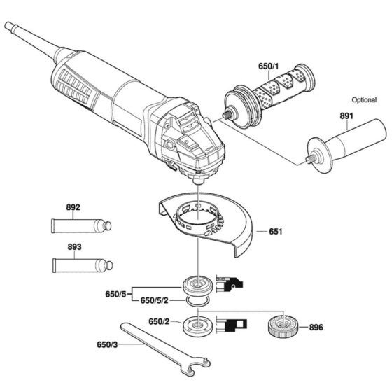 Main Assembly for Bosch GWS 11-125