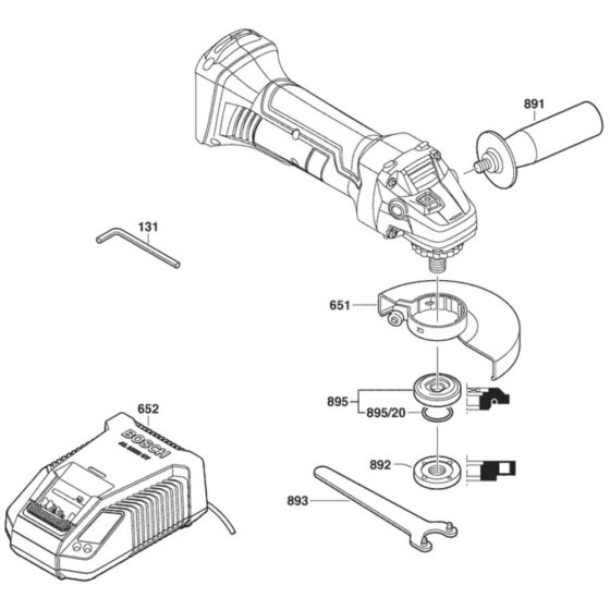 Main Assembly for Bosch Grinders