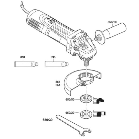 Main Assembly for Bosch GWS 7-100
