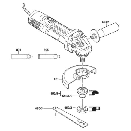 Main Assembly for Bosch GWS 7-115