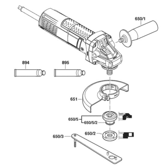 Main Assembly for Bosch GWS 750