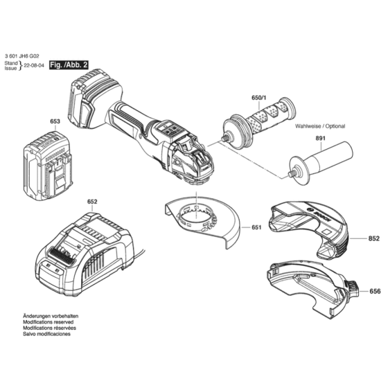Auxiliary Handle for Bosch GWX 18V-15
