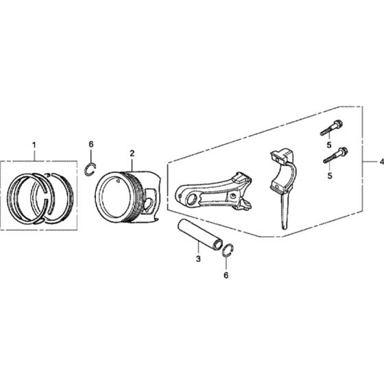 Piston & Rod Assembly for GX120K1