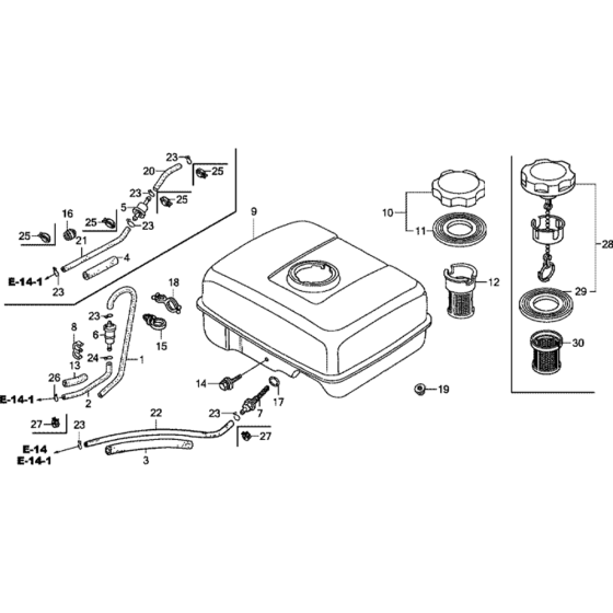 Fuel Tank Assembly for GX120U1