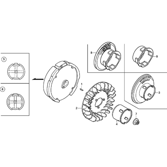 Flywheel Assembly for GX120UT1