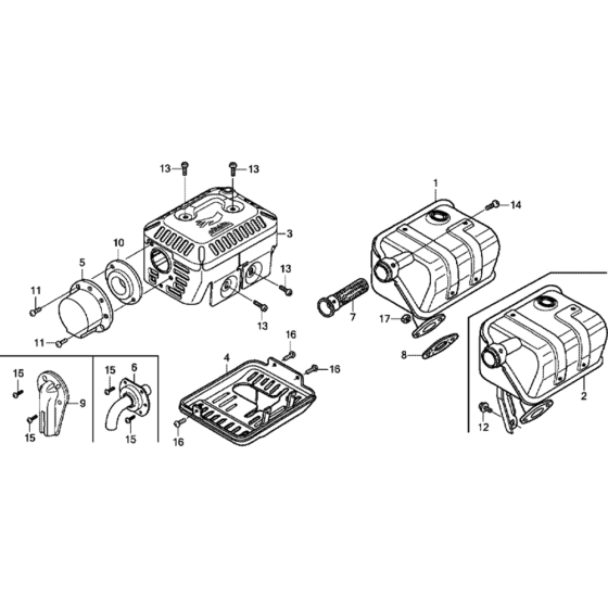 Muffler Assembly for Honda GX120UT2