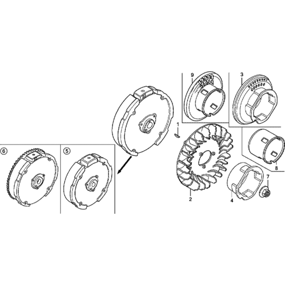 Flywheel Assembly for Honda GX200