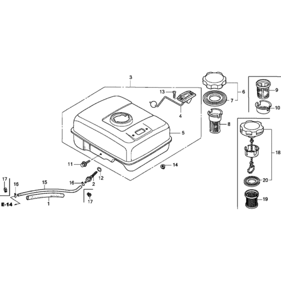 Fuel Tank Assembly for GX200U