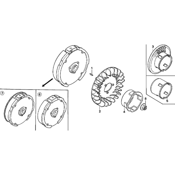 Flywheel Assembly for Honda GX200U