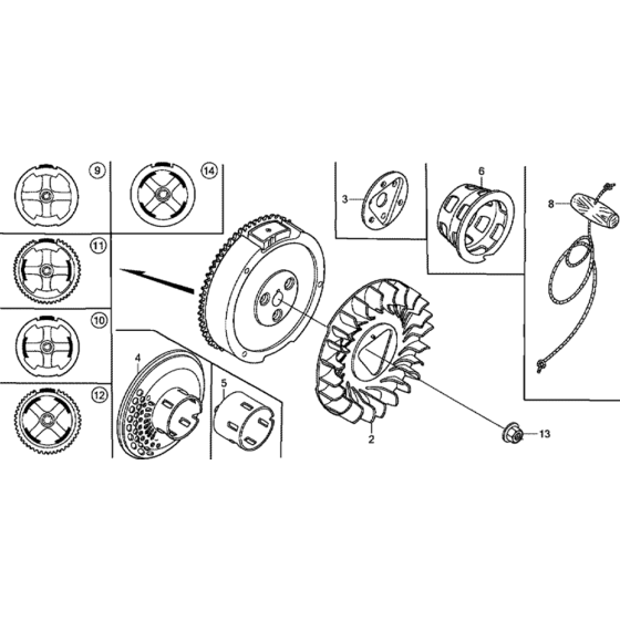 Flywheel Assembly for Honda GX240K1