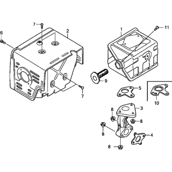Muffler Assembly for GX270H