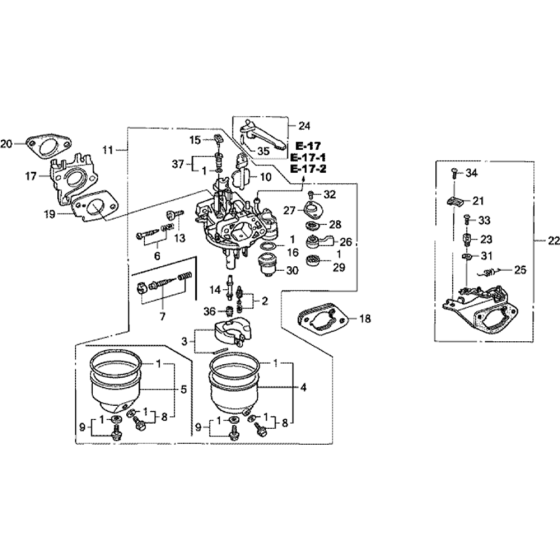 Carburetor Assembly for GX340K1