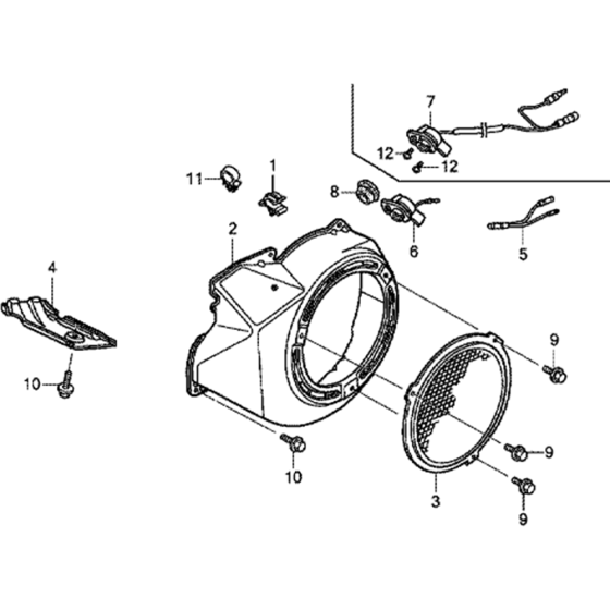 Fan Cover for Honda GX340U1