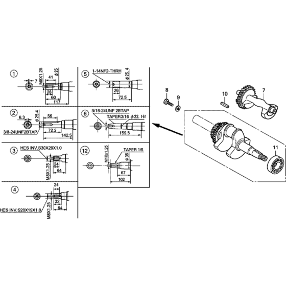 Crankshaft Assembly for GX340UT1