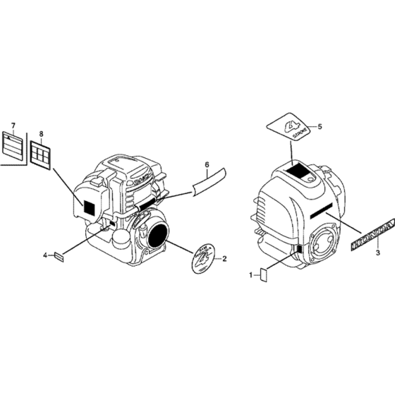 Label for Honda GX35NT Engines